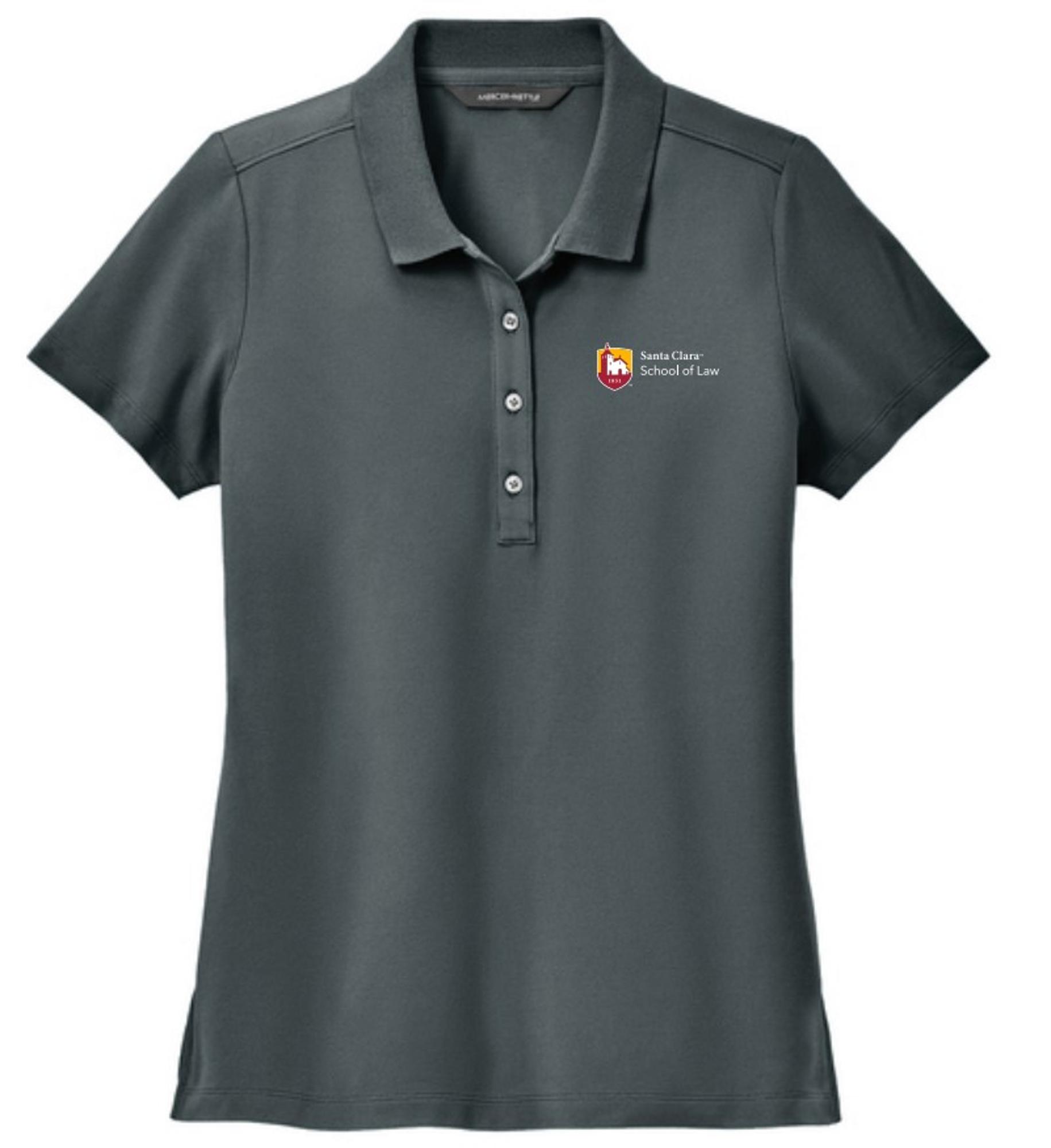 image of: Santa Clara University School of Law Women's Stretch Pique Polo, Storm Grey