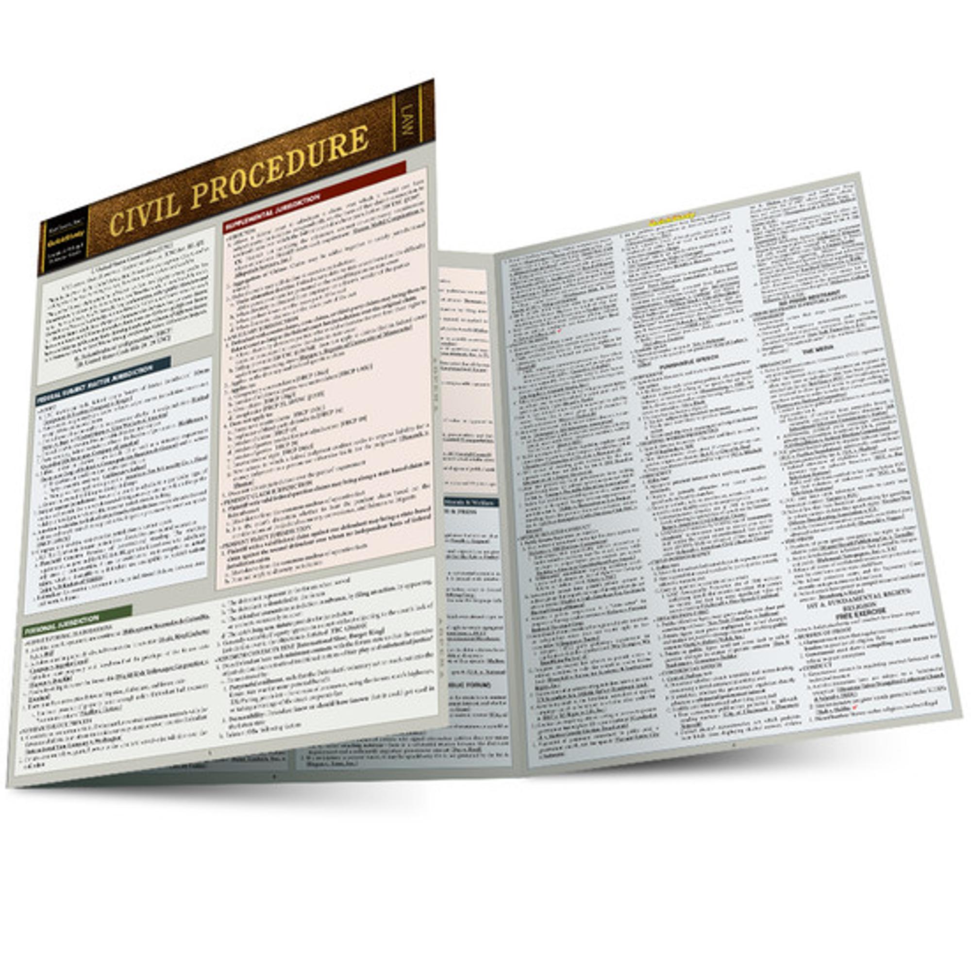 Cover image for CIVIL PROCEDURE LAMINATED STUDY GUIDE