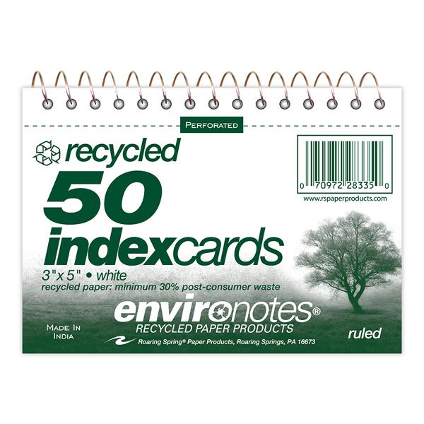 INDEX CARDS 5X3 WIREBOUND LINED; $3.99