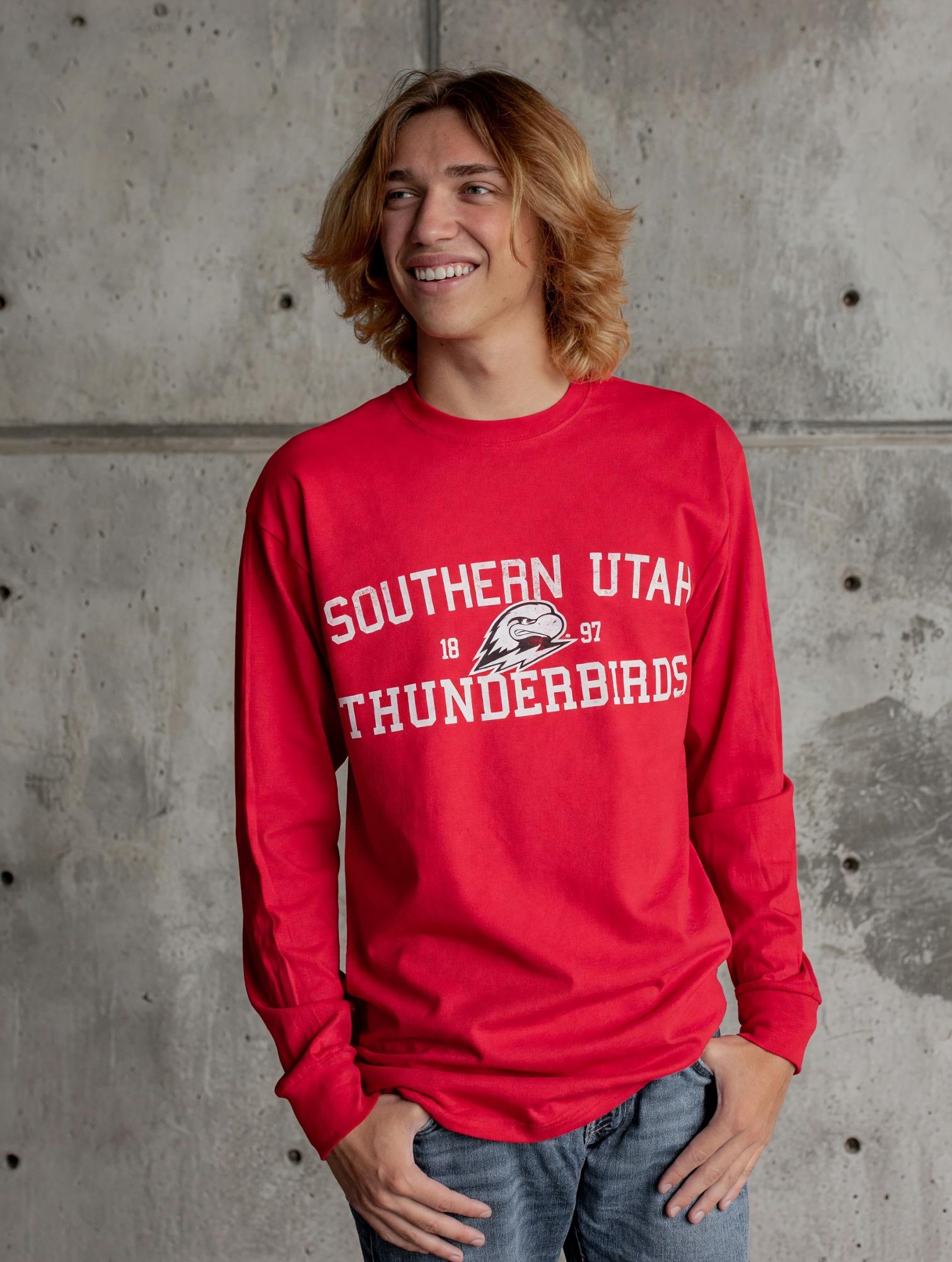 Product image 1 of 1 for Ouray Southern Utah Thunderbirds Red Long Sleeve Tee