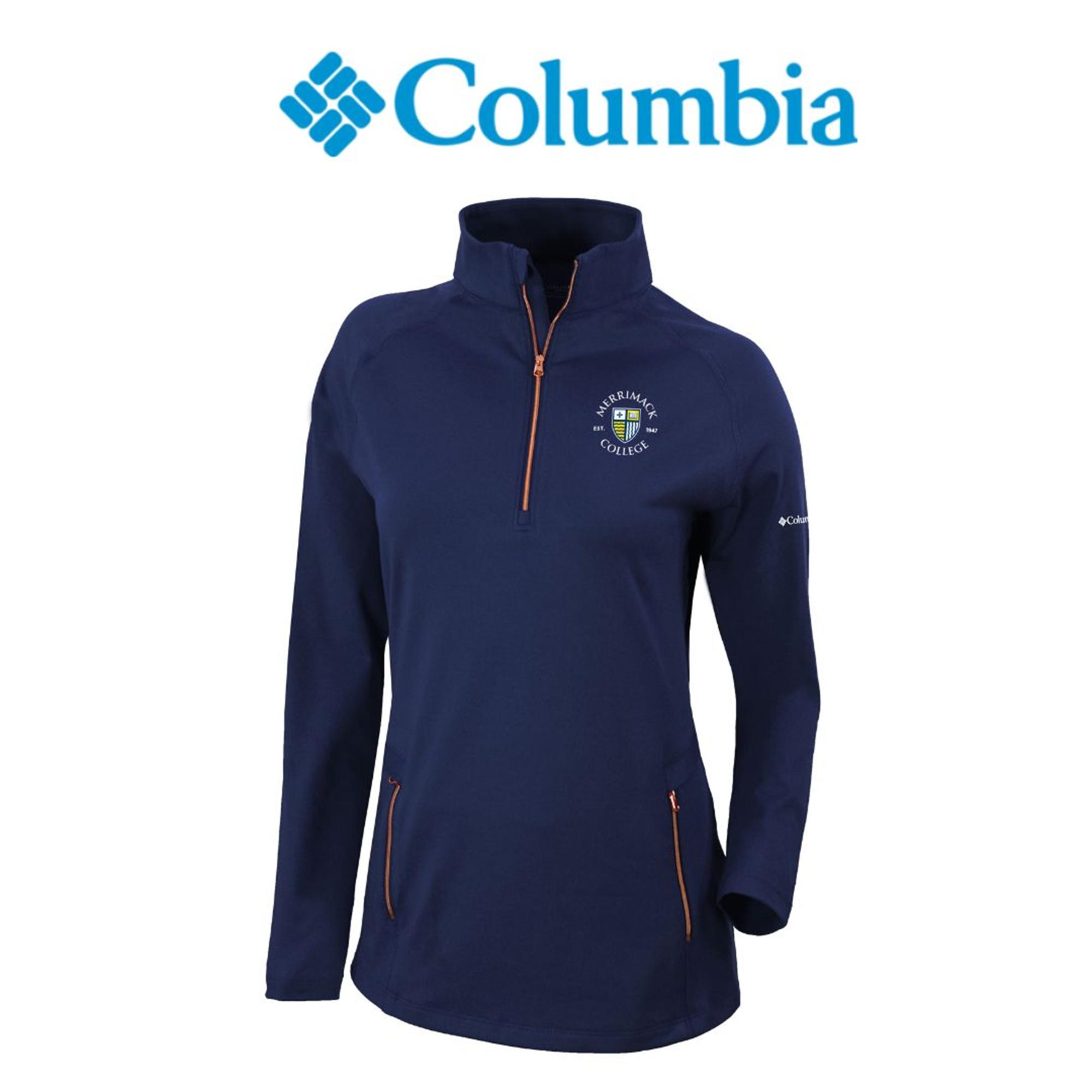 Womens Omni-Wick Outward Nine Navy 1/4 Zip