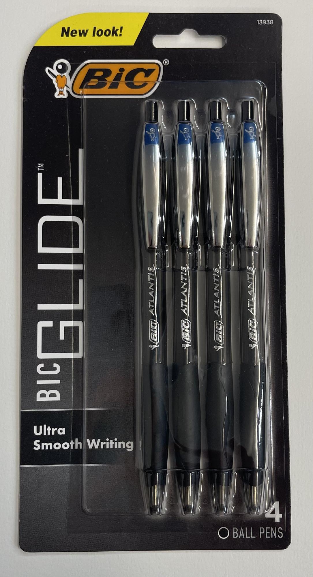 image of: BIC Atlantis Original Retractable Ballpoint Pen Black 1.0mm 4PK