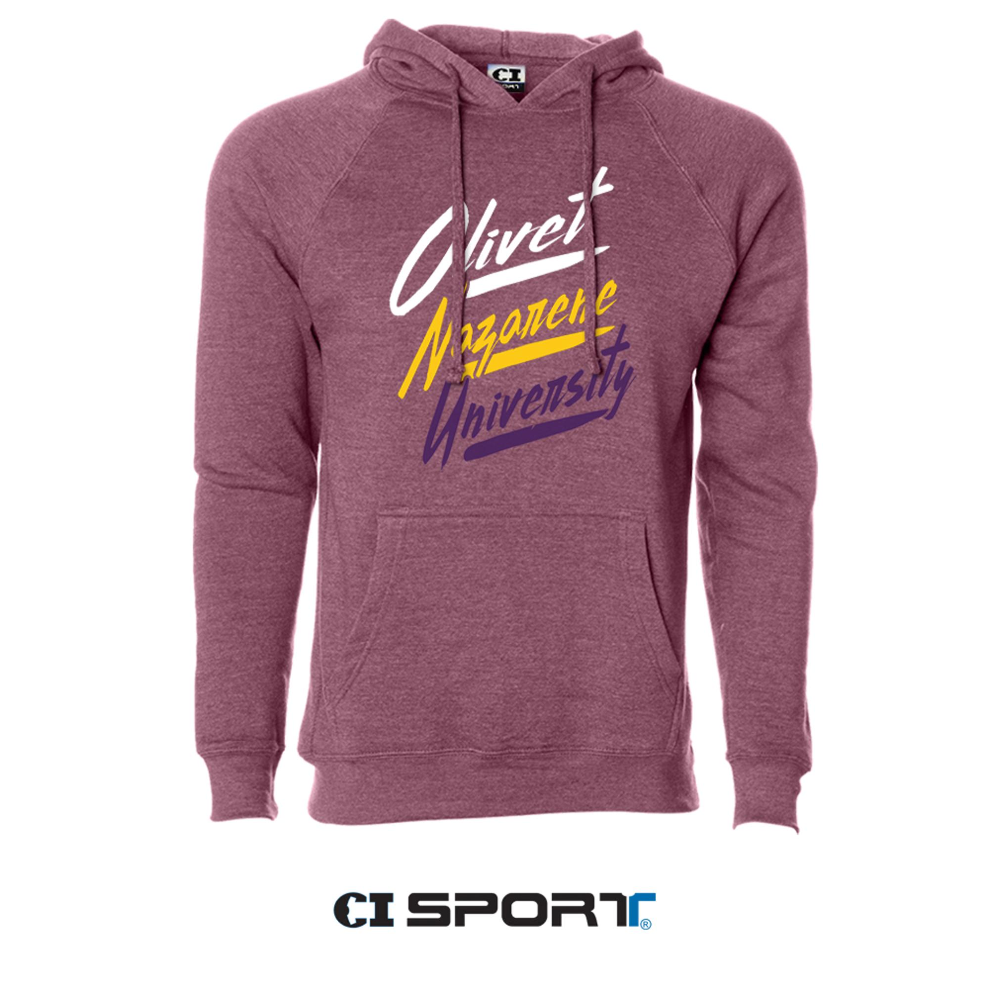 image of: Olivet Nazarene University Blended Raglan Hood