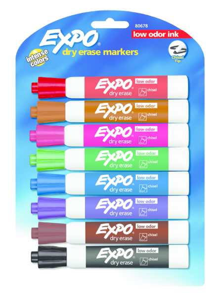 Expo Low Odor Dry Erase Marker - Asst, Chisel, 8pk; $19.99