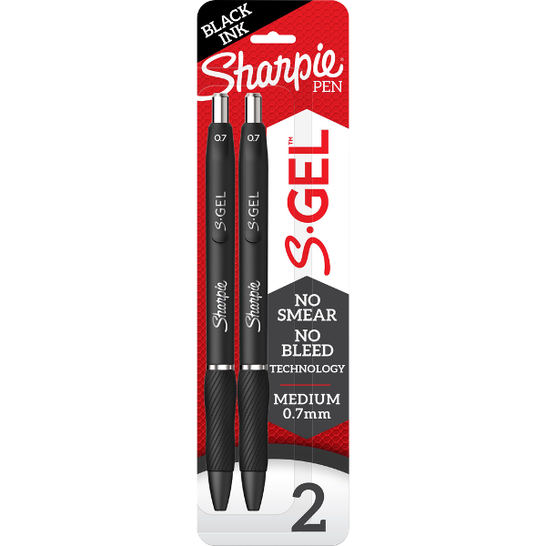 Sharpie S-Gel Pen - Black .7mm 2Pk; $5.99