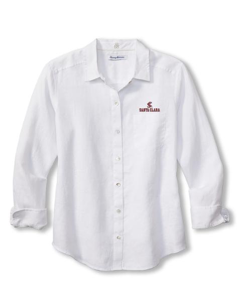 Santa Clara Broncos Tommy Bahama Women's Coastalina Relaxed Long Sleeve Shirt; $128.00