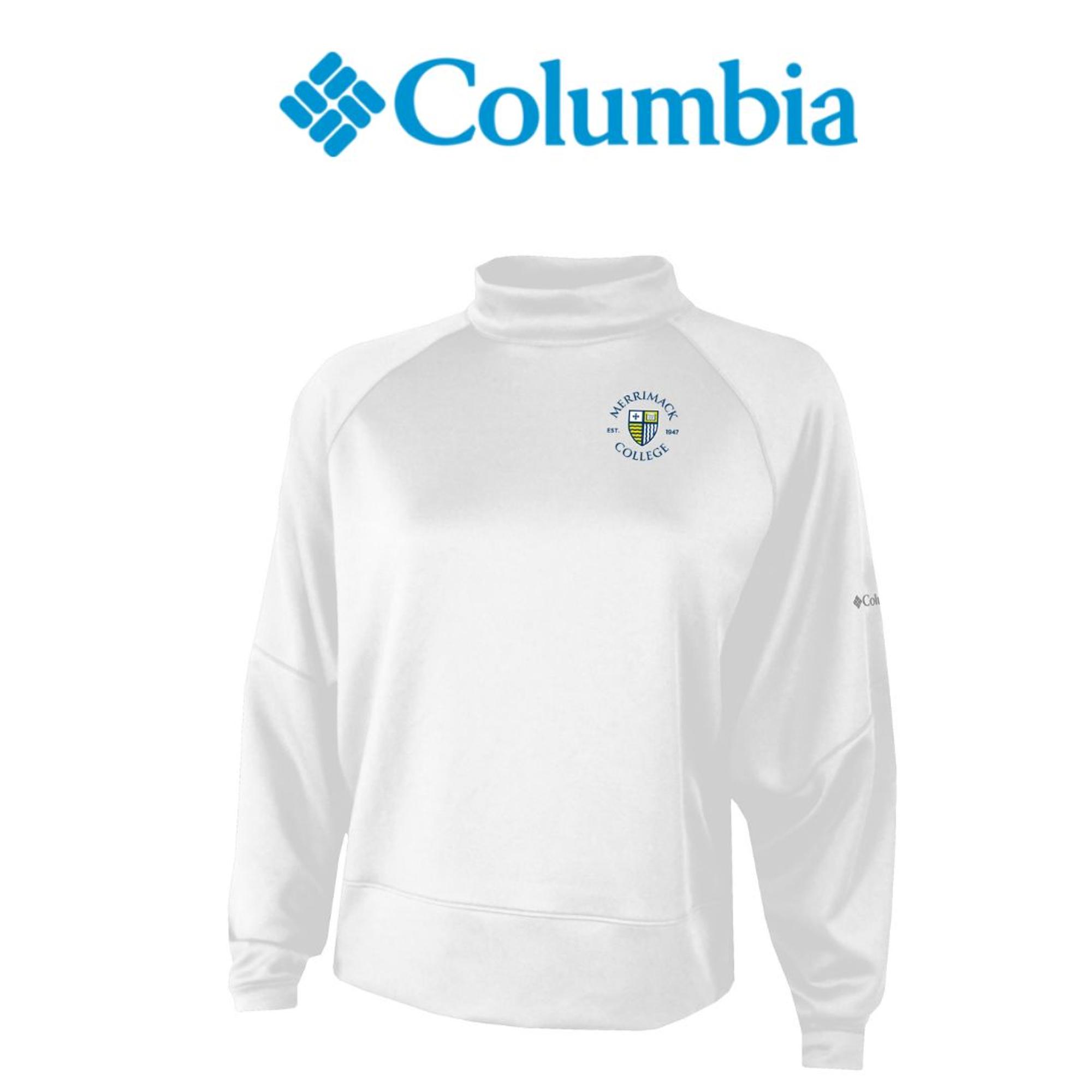 Women's Par-Performance Mock Neck White Shield