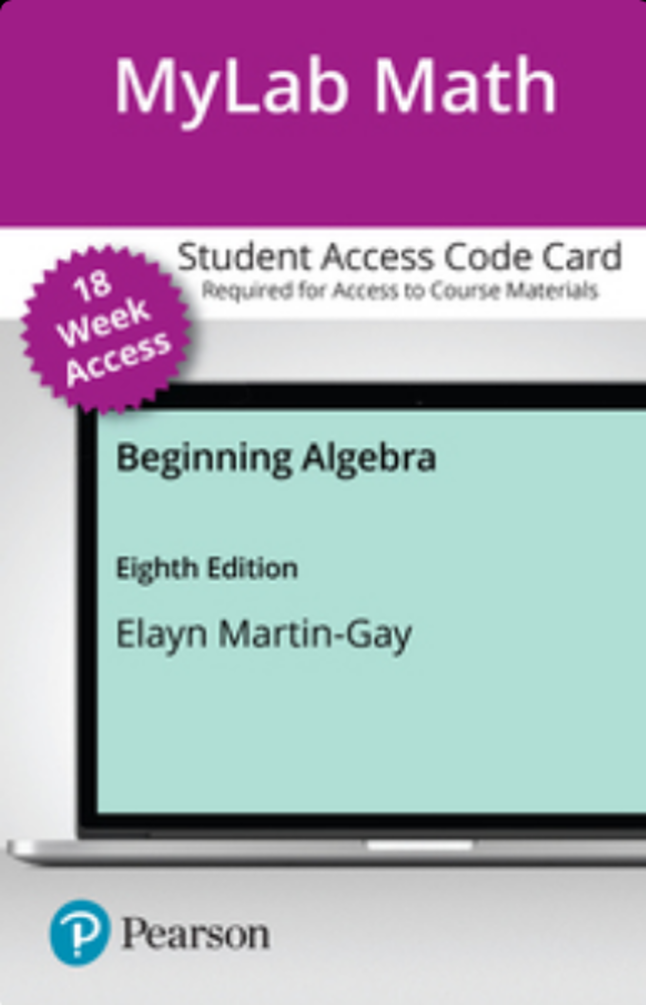 Cover image for BEGINNING ALGEBRA-MYLABMATH (18 WEEKS)