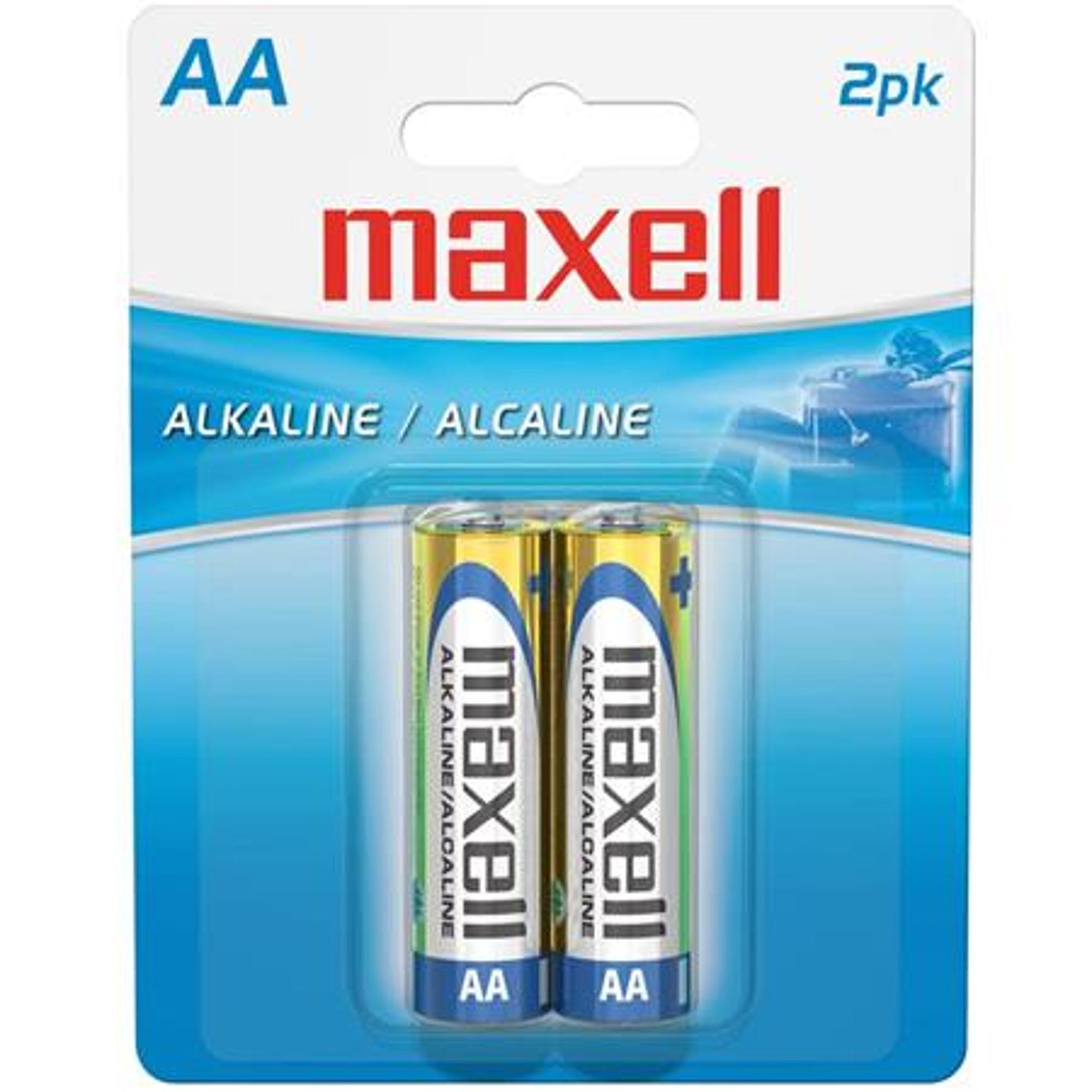 image of: Maxell Alkaline Batteries - AA 2Pk BP