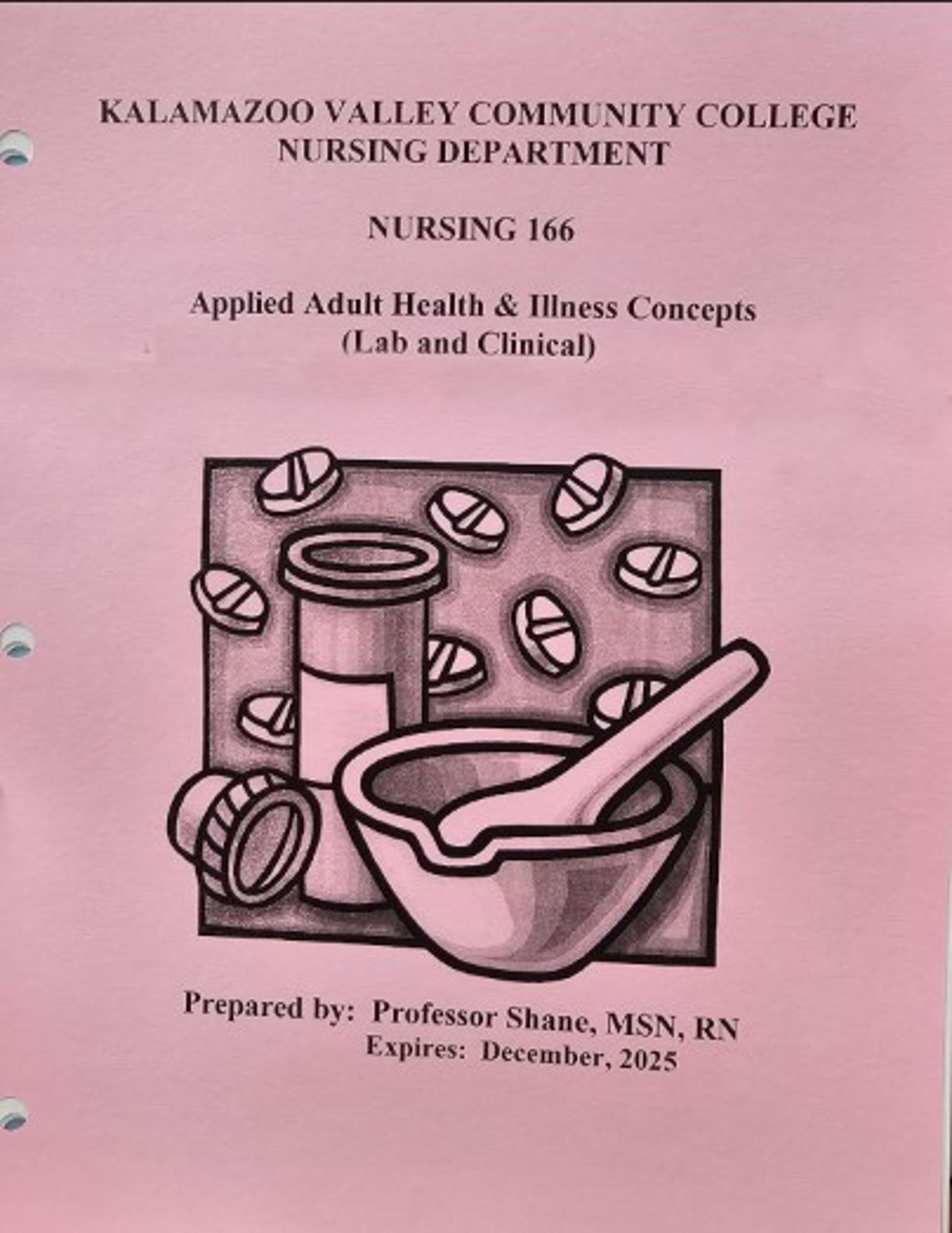 Cover image for --NURS 166 Coursepack FALL 25