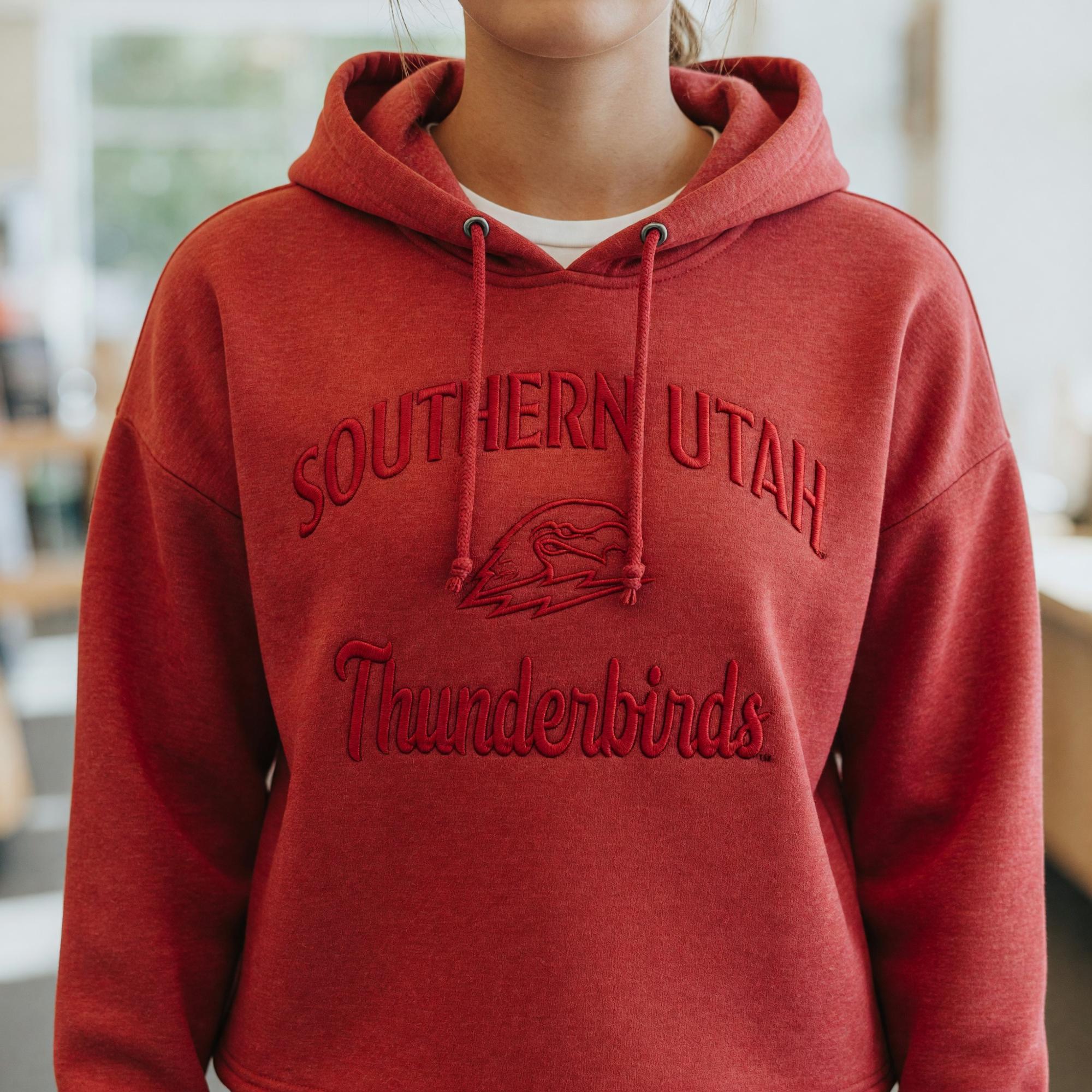 Product image 1 of 2 for COLOSSEUM WOMENS HOOD RED ON RED 3D  THUNDERBIRDS