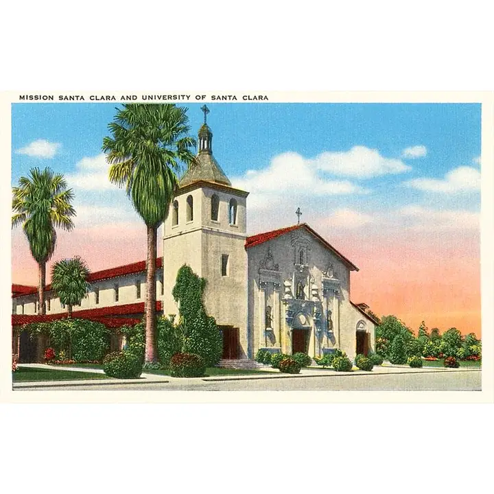 image of: Mission Santa Clara 12.5in x 18in Art Print