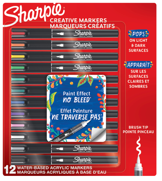 Sharpie Creative Markers - Water-Based Acrylic Markers - Asst. 12pk; $34.99