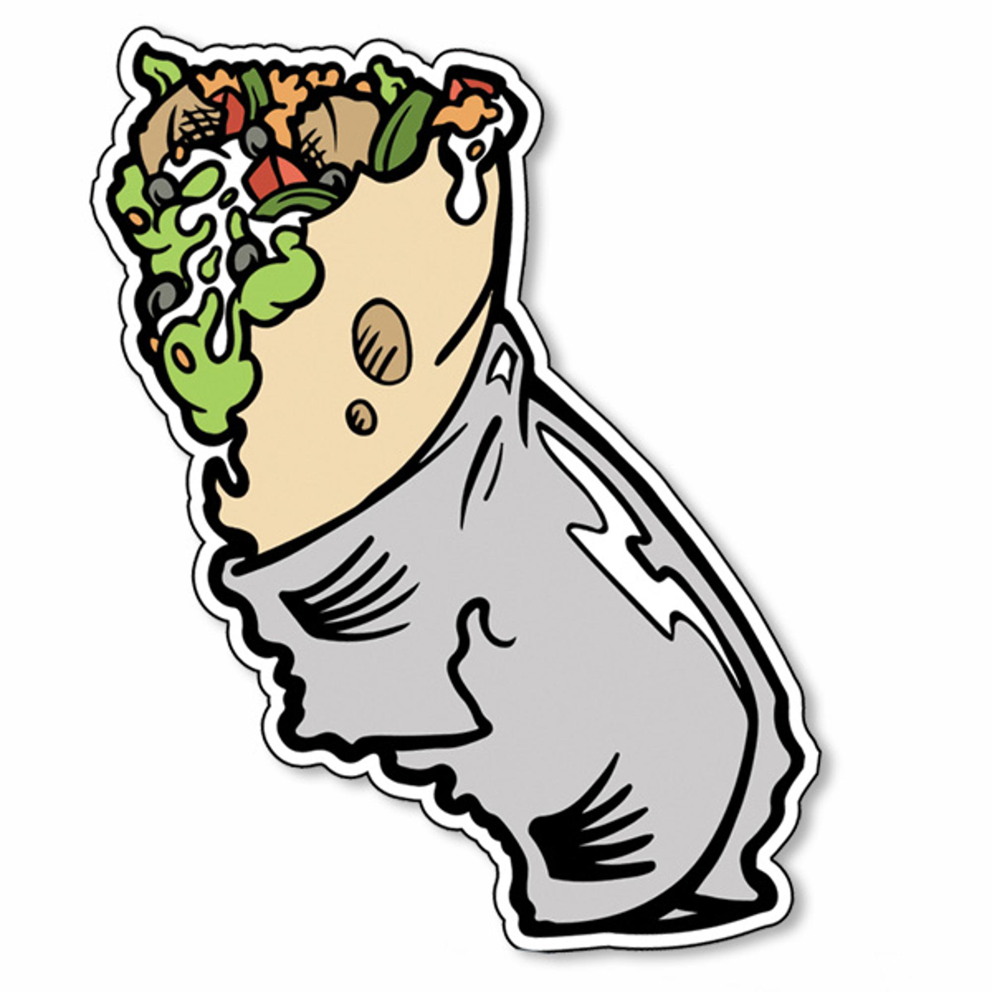 image of: California Burrito Vinyl Sticker