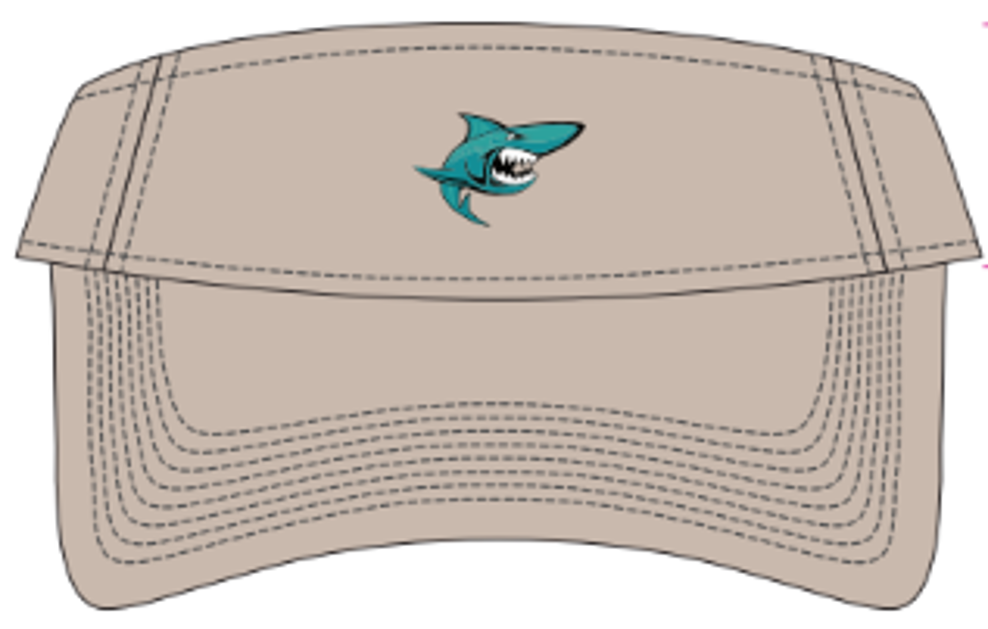 Product image 1 of 1 for Southeast Arkansas College Shark Visor, Khaki