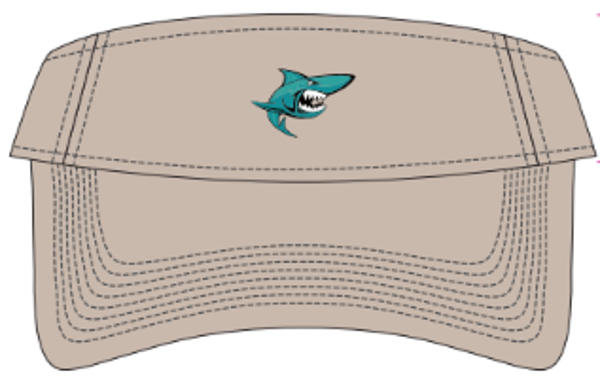 Southeast Arkansas College Shark Visor, Khaki; $23.98