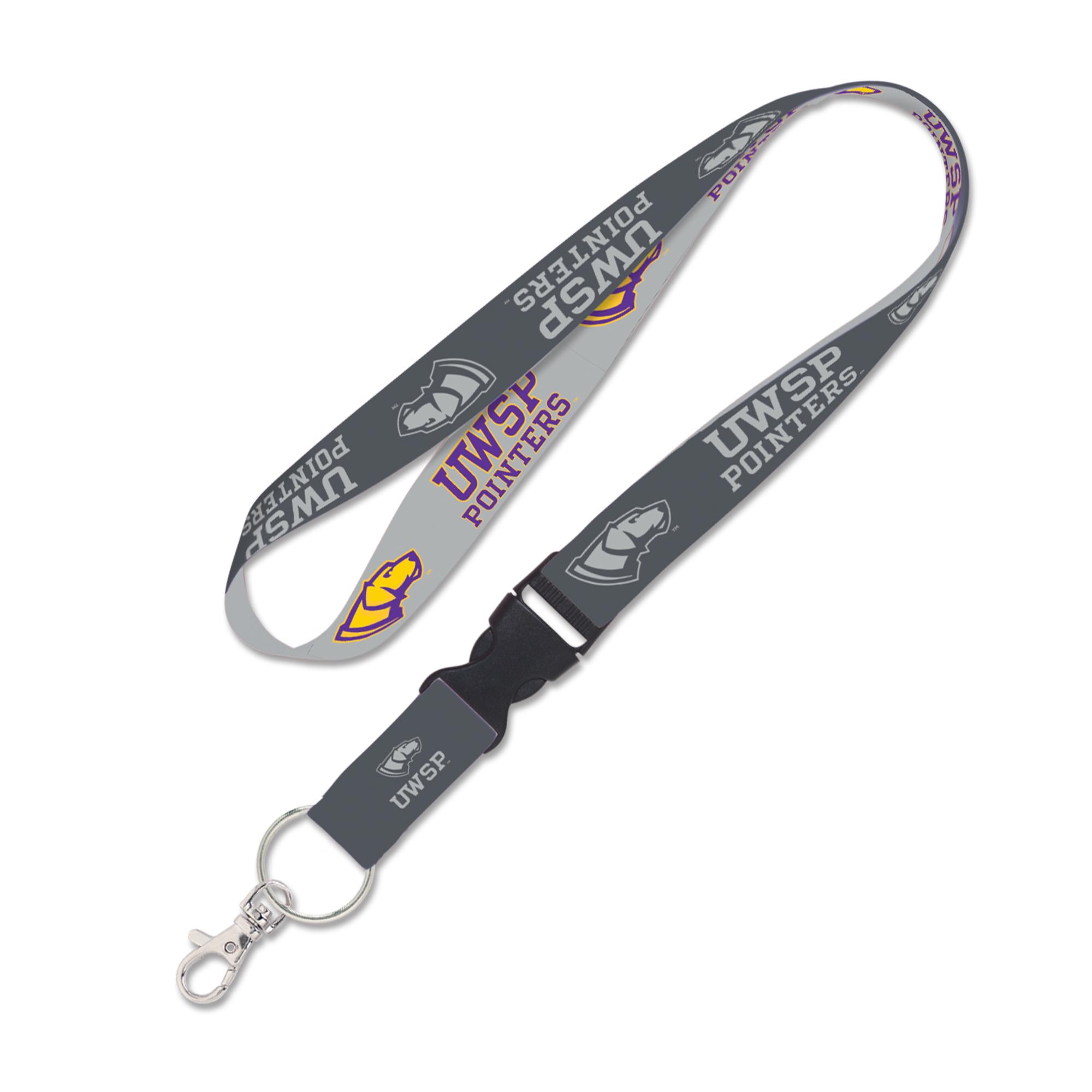 Product image 1 of 1 for UWSP Pointers Charcoal Lanyard