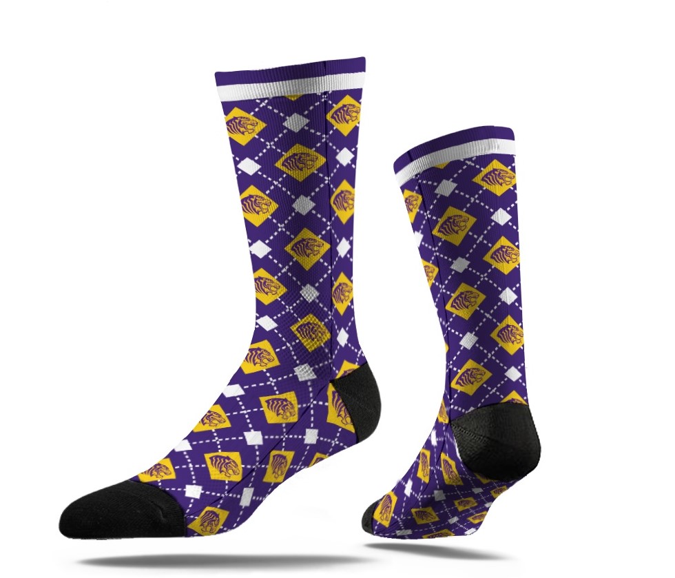 image of: TIGER LOGO ARGYLE SOCKS