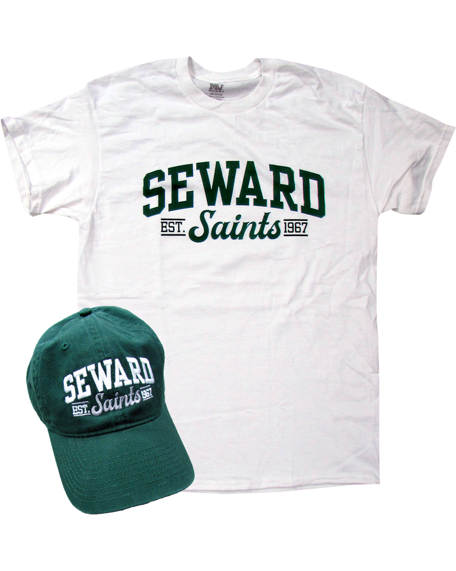 image of: MV Sport Seward Saints T-Shirt & Cap Combo