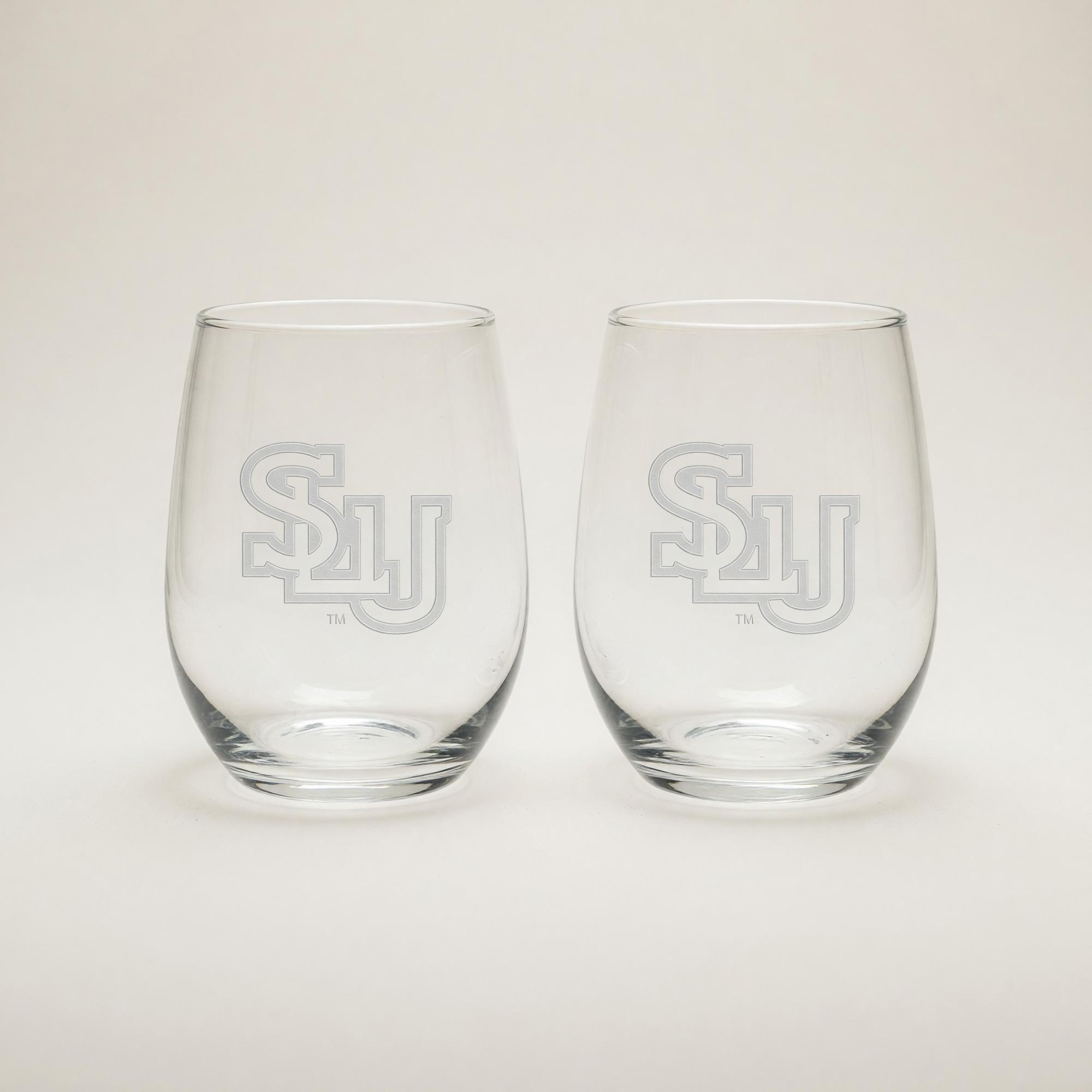 Product image 1 of 2 for Etched SLU Stemless Wine Glass Set of 2