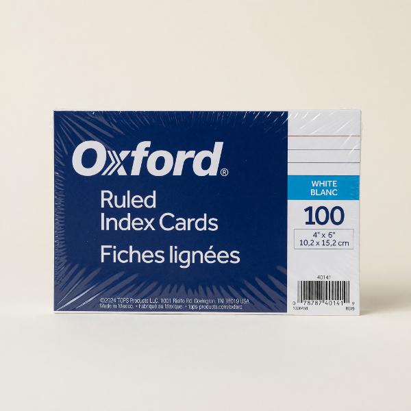 INDEX CARDS 4X6 Ruled; $2.99