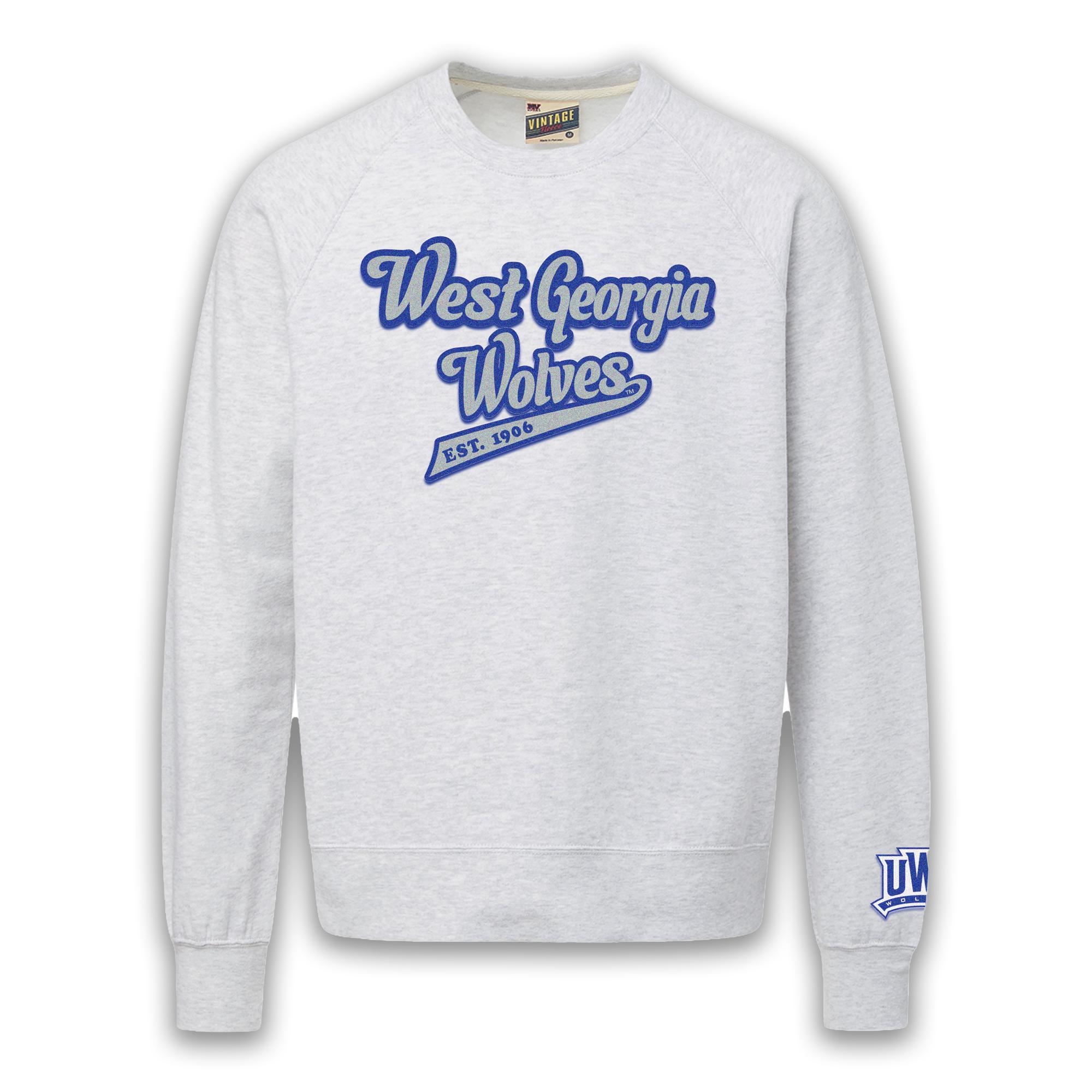 image of: VINTAGE FLEECE CREW WEST GEORGIA WOLVES