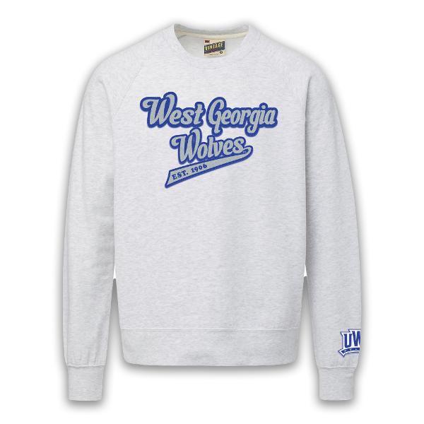 VINTAGE FLEECE CREW WEST GEORGIA WOLVES; $54.99