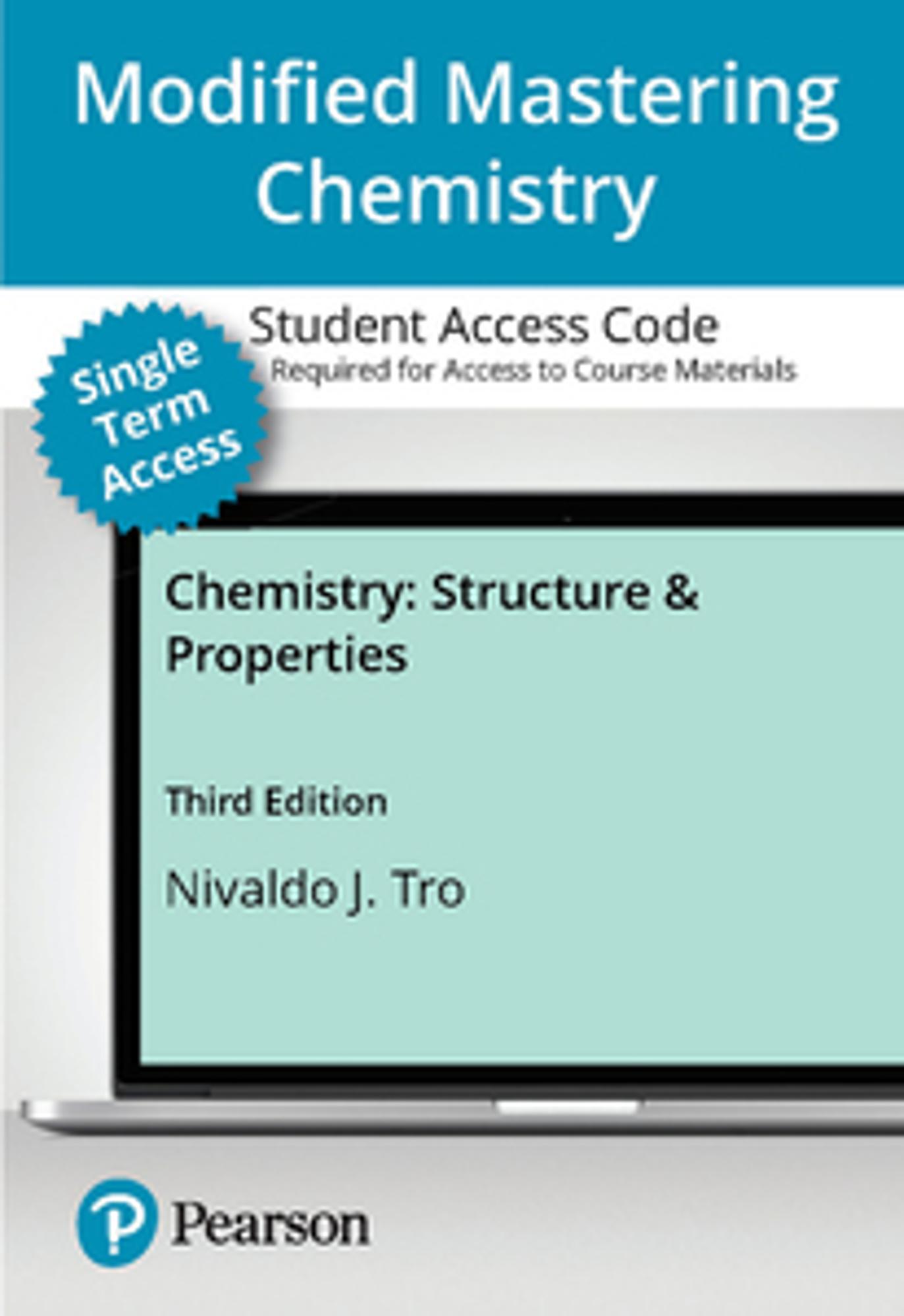 Cover image for Mastering Chemistry with Pearson eText (up to 18-weeks) Access Code for Chemistry: Structure and Properties