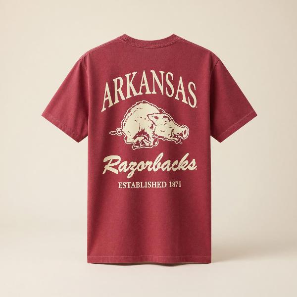 Arkansas Razorbacks 70s' Hog Pocket Tee; $38.00