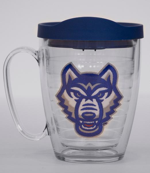 TERVIS WOLF LOGO COFFEE CUP / LID; $19.99