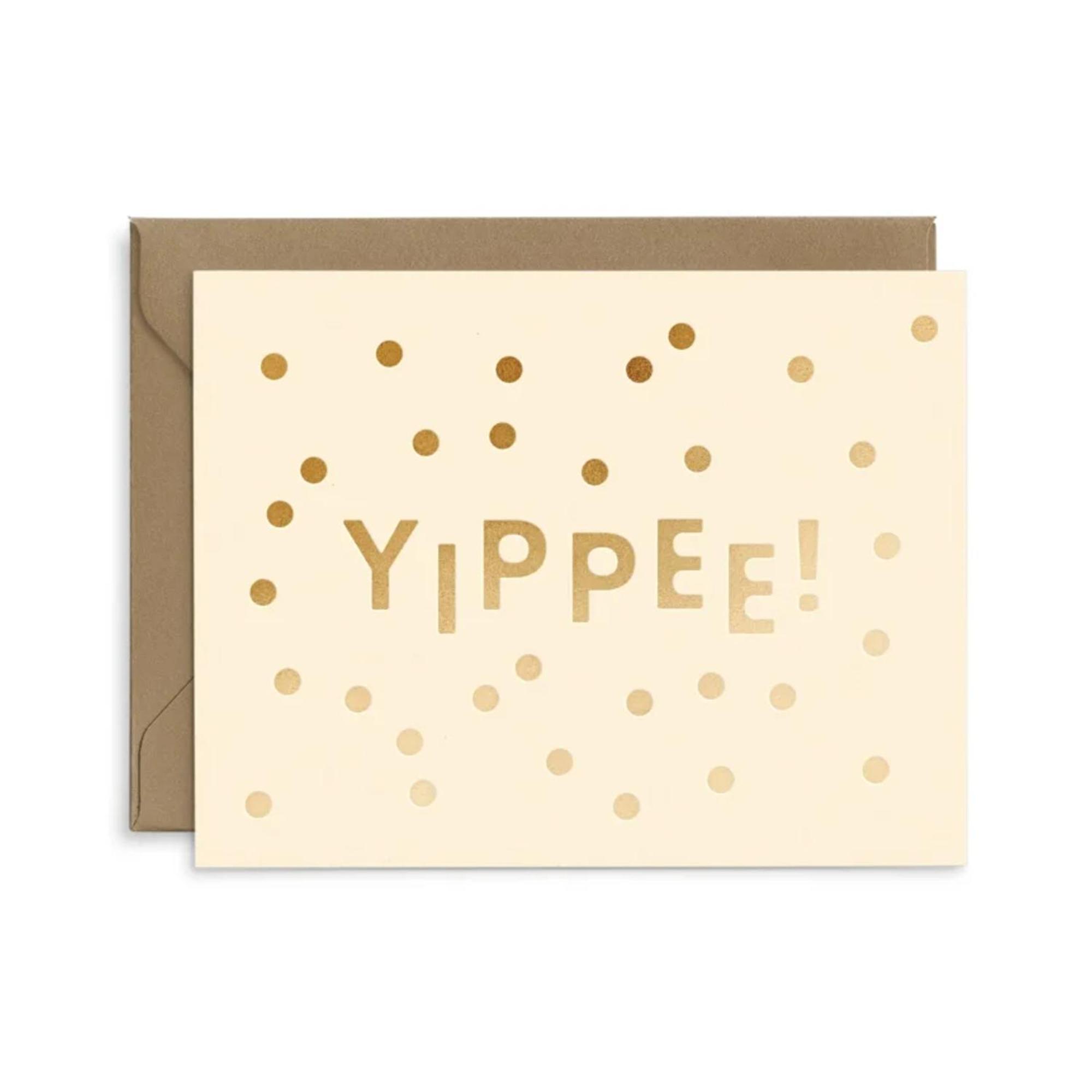 Product image 1 of 1 for Yippee Confetti Celebration Greeting Card, Beige