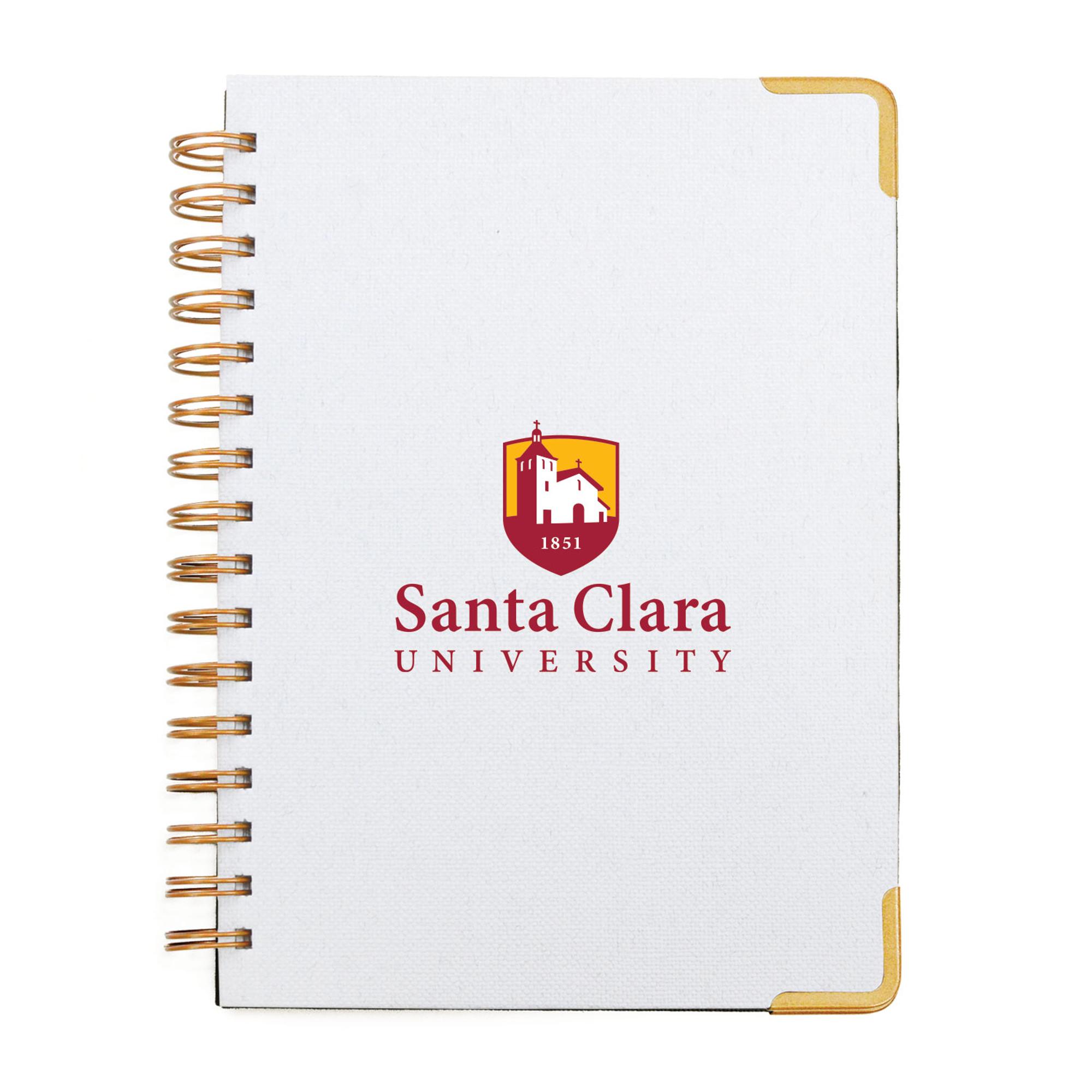 Product image 1 of 1 for Santa Clara University Woven Paper Hardback Notebook, White
