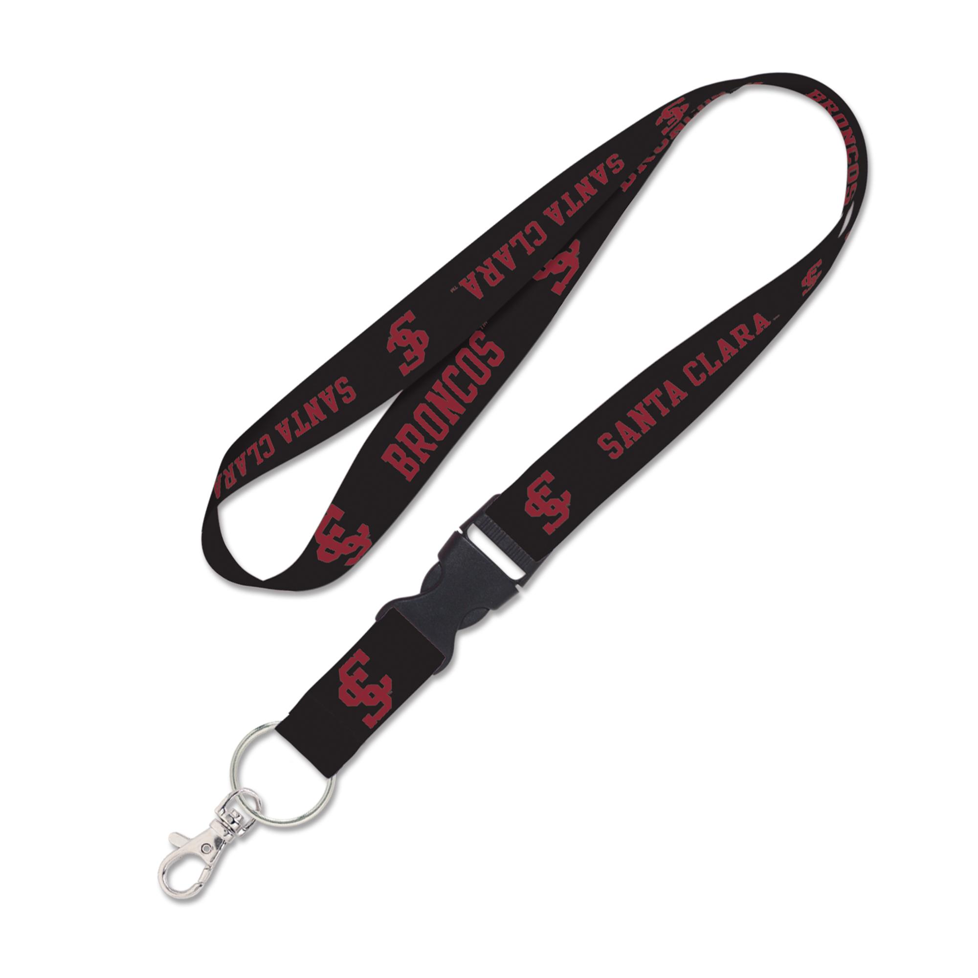 image of: Santa Clara Broncos Lanyard with Buckle, Black