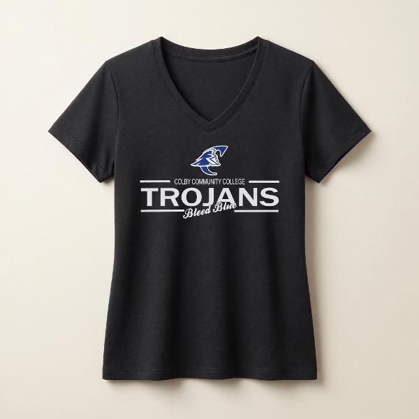 CCC Bleed Blue V-Neck T-Shirt; $22.99