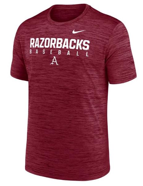 Arkansas Razorbacks Nike Velocity Baseball Tee; $42.00