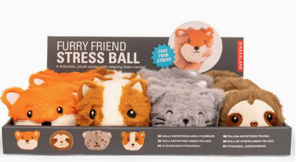 FURRY FRIENDS STRESS BALL; $8.99
