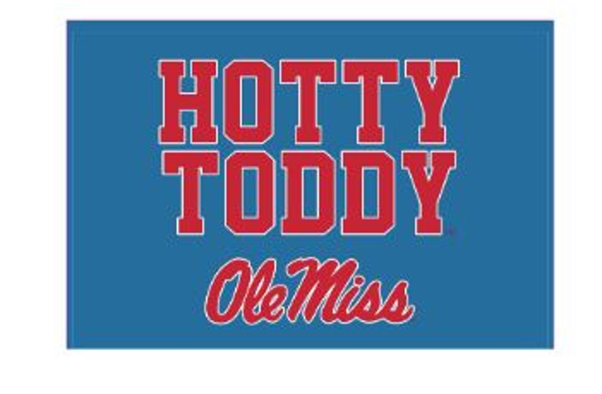 image of: Hotty Toddy Ole Miss Welcome Mat Sport Blue 20x30