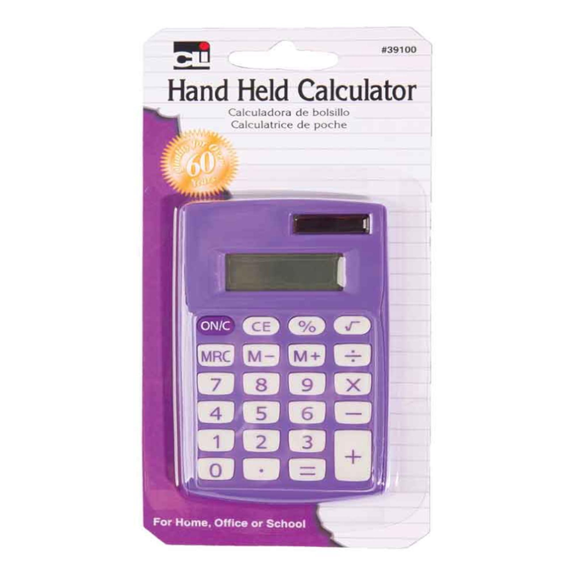 Product image 1 of 1 for Calculator Hand Held 8 Digit Assorted Colors
