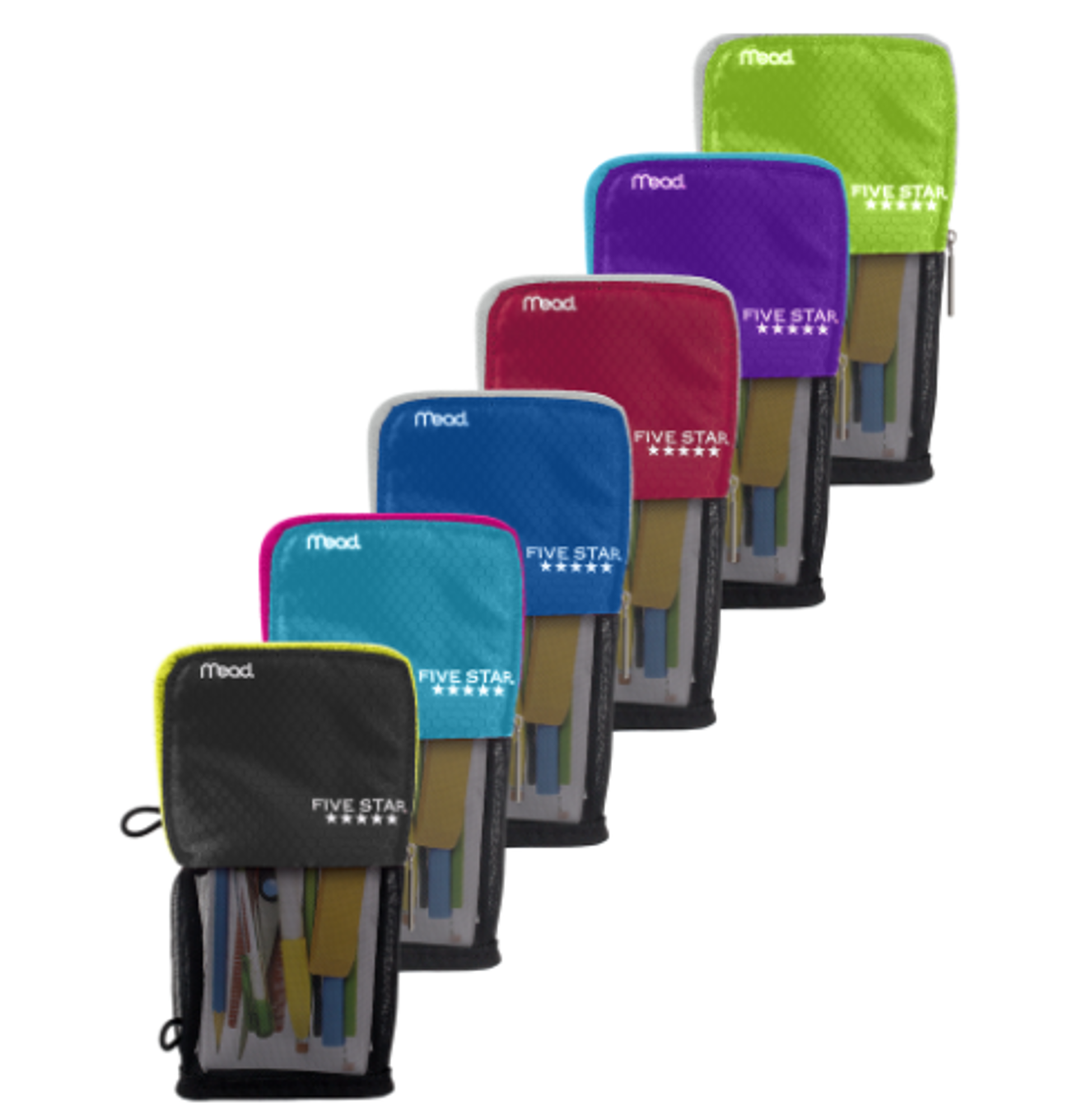 Product image 1 of 1 for Five Star Stand 'n Store Pencil Pouch, Assorted Colors