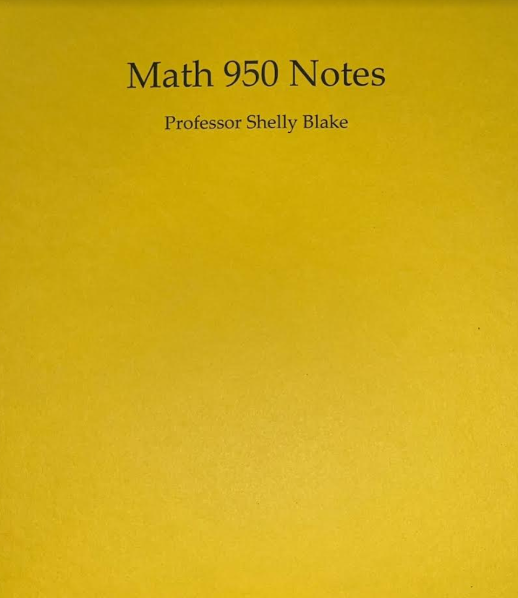 Cover image for MATH 0950 NOTES - BLAKE