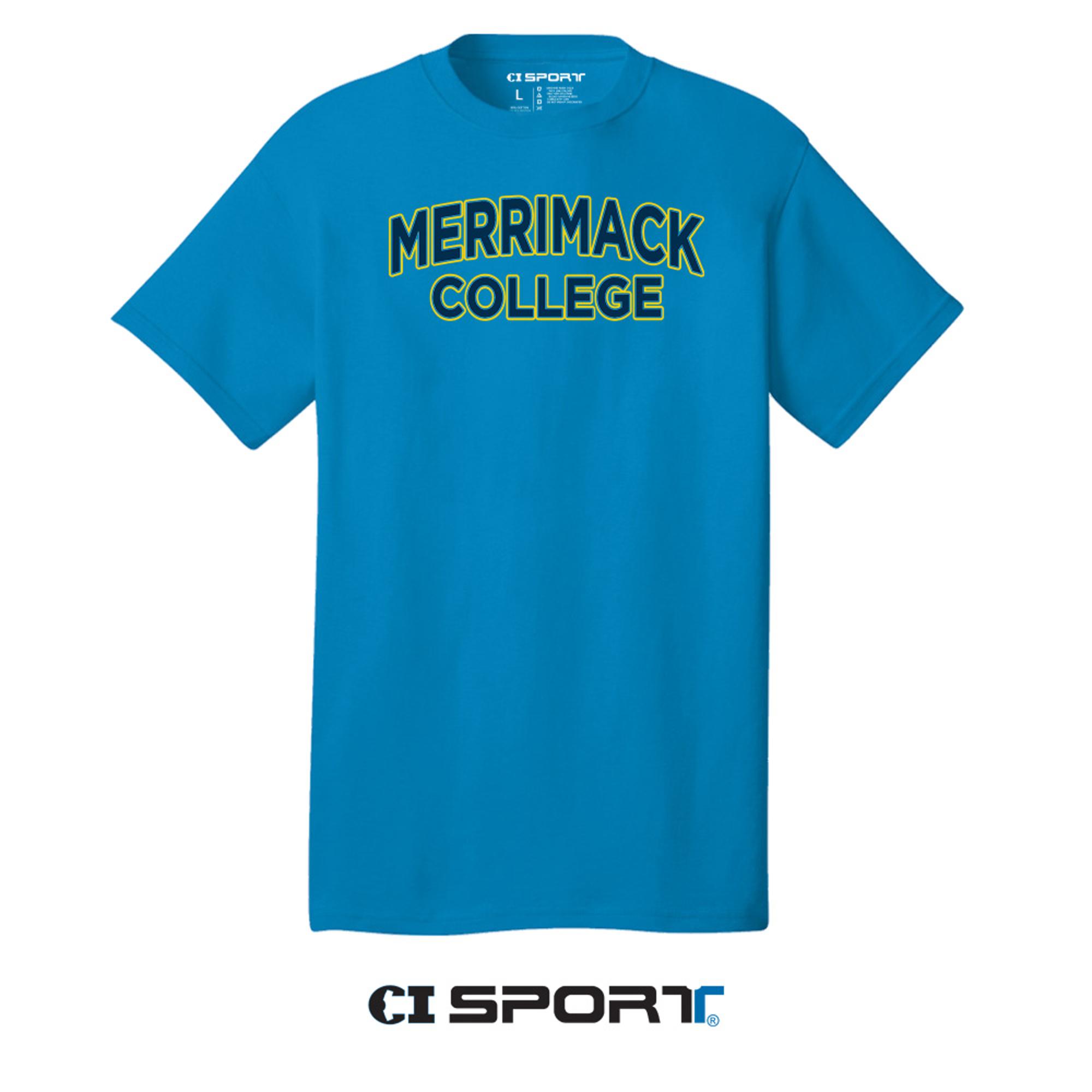 Merrimack College Cotton Tee - Sapphire Blue