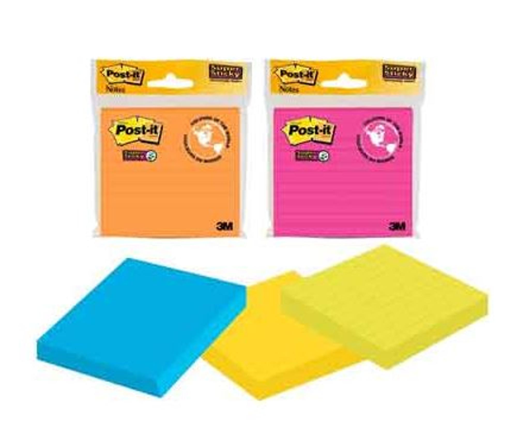 Post It Super Sticky Lined Notes Neon 4x4 Rebel Bookstore