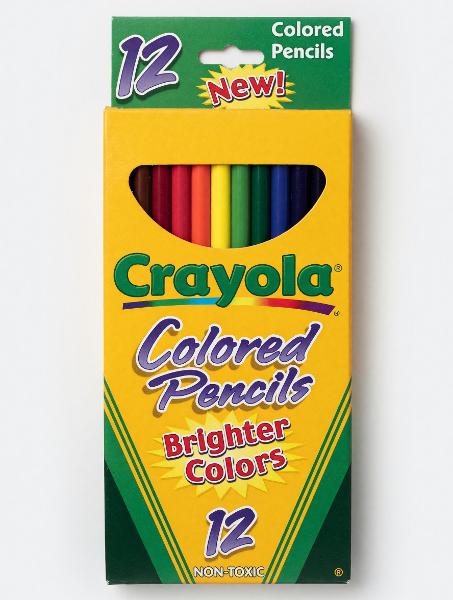 CRAYOLA COLORED PENCIL SET 12 LONG; $3.19