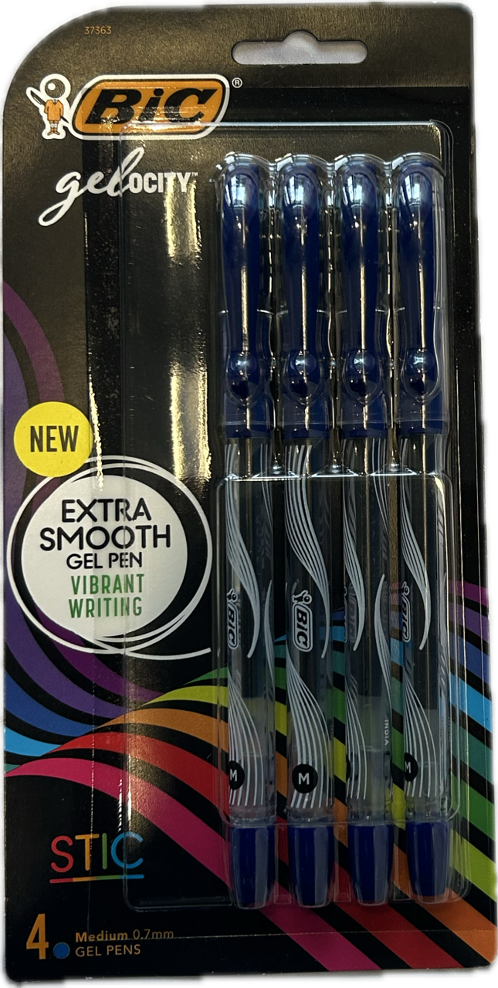 image of: Boc Gel-ocity Stic Pen Blue .7mm 4CT