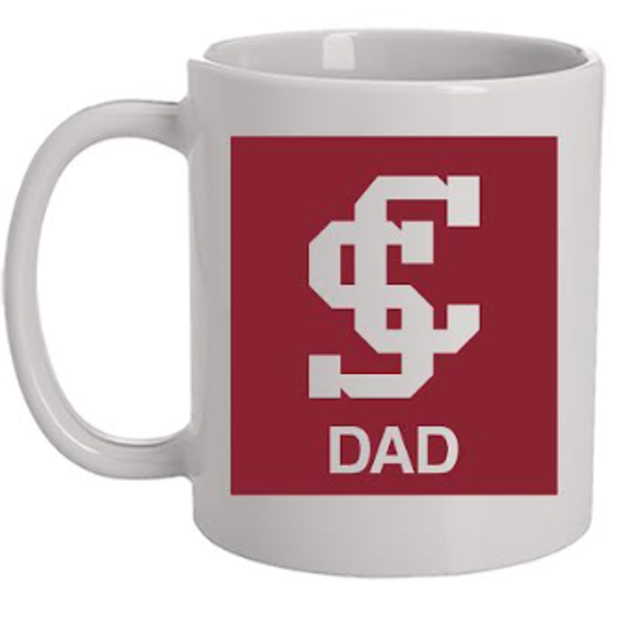 image of: Santa Clara Broncos Dad 11oz Ceramic Mug, White