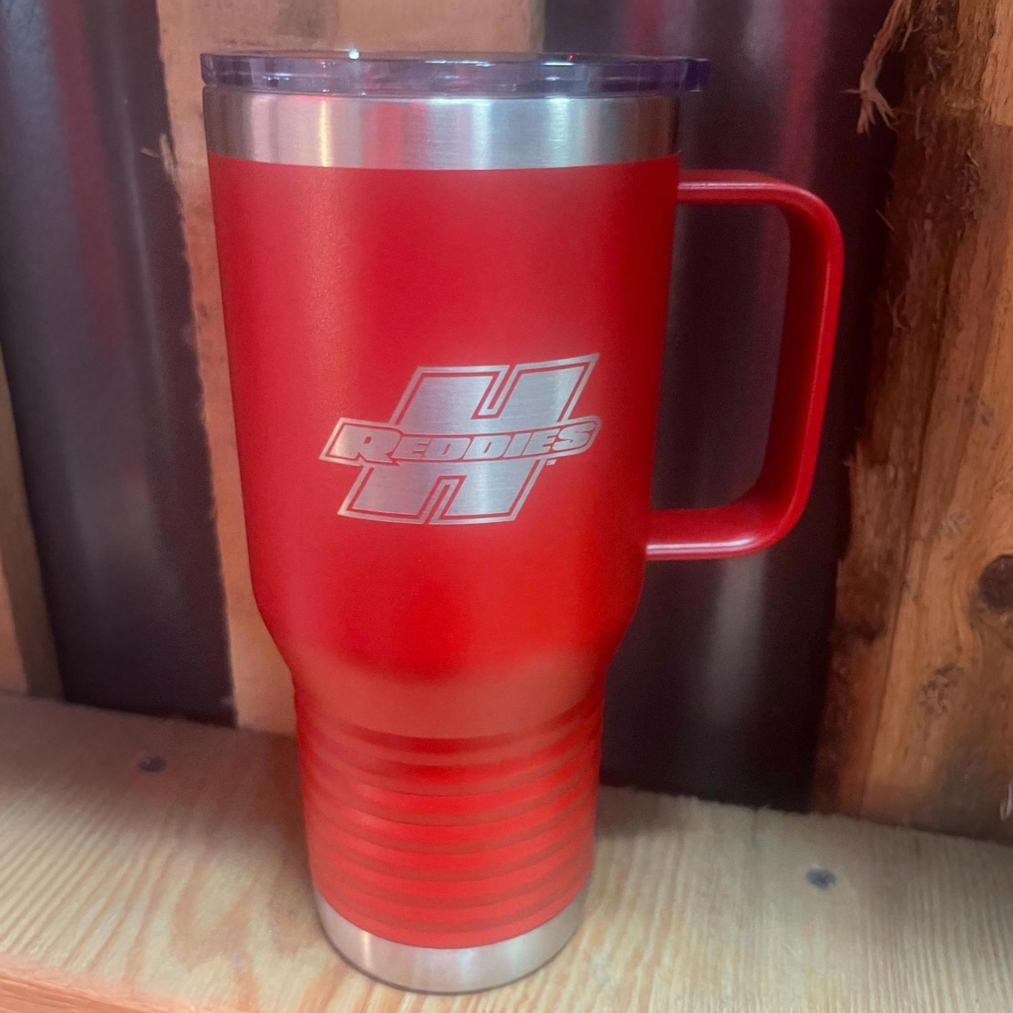Product image 1 of 3 for Reddies 20oz Powder Coated Handled Travel Mug