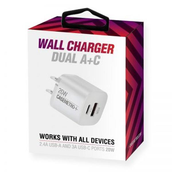 Mini USB-A & USB-C Wall Charger; $14.99