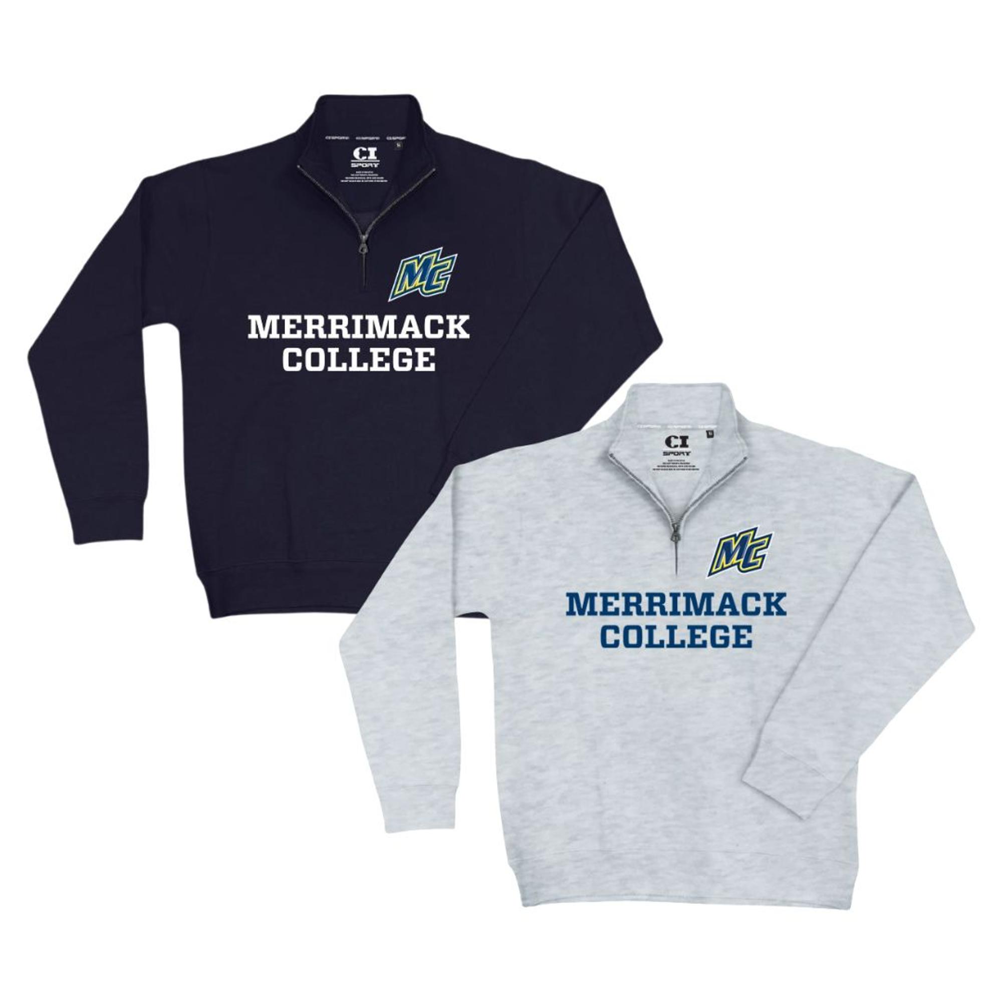 Product image 1 of 3 for Merrimack College MC 1/4 Zip Felt Applique
