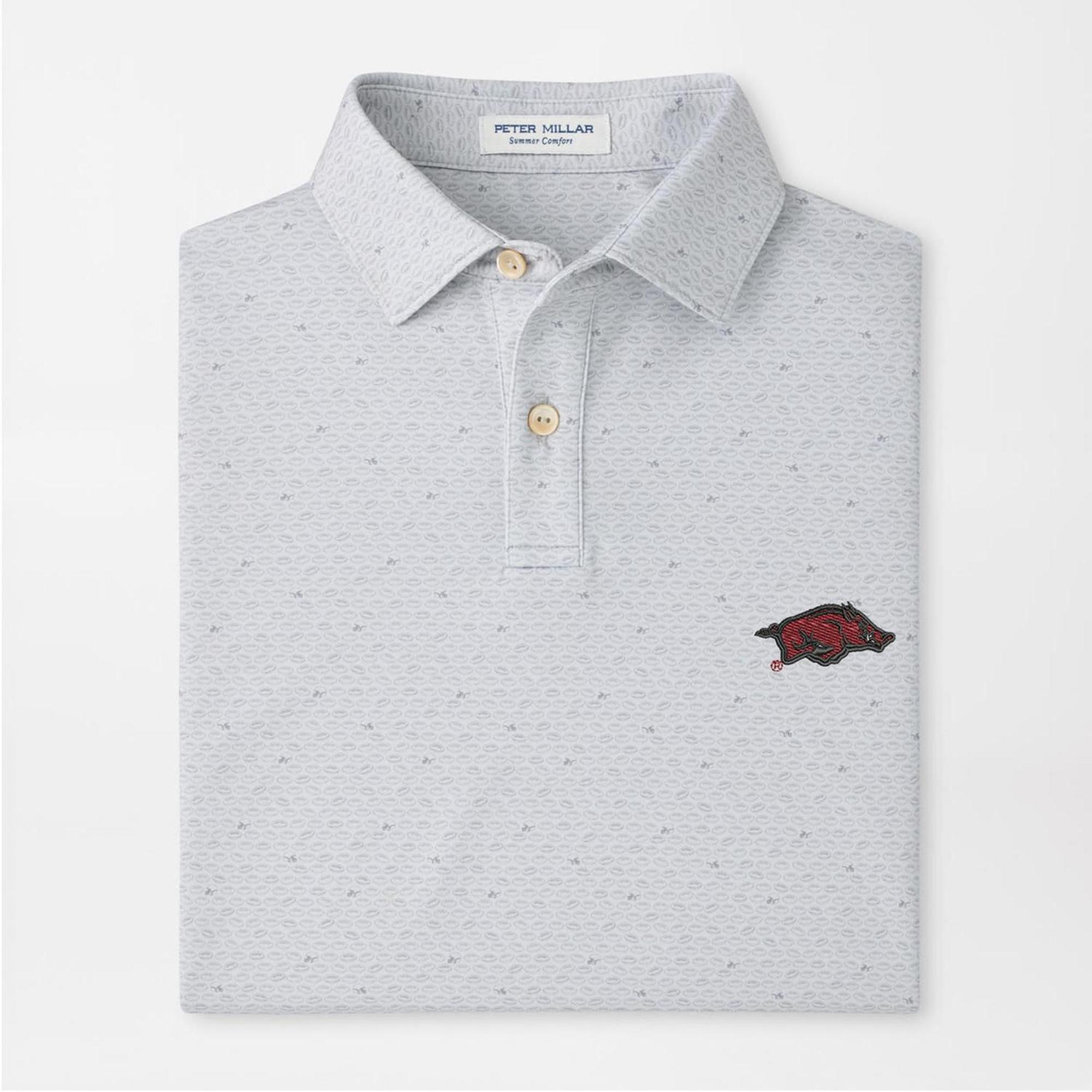 Product image 1 of 1 for Arkansas Razorbacks Peter Millar Youth On The Ball Performance Jersey Running Hog