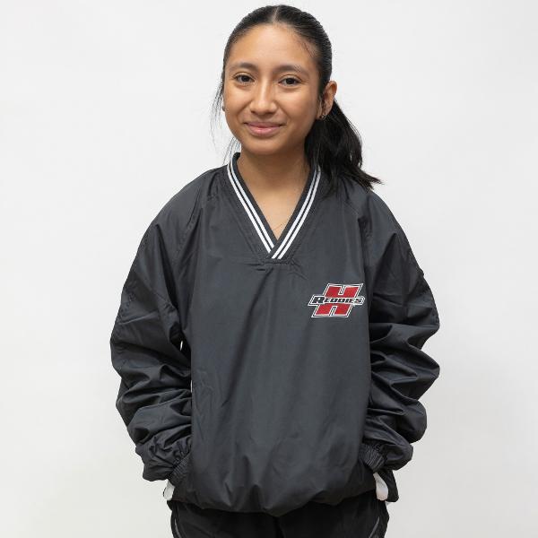 Reddies Tipped V-Neck Raglan Windshirt; $53.99